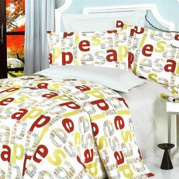 Blancho Bedding - [Apple Letter] 100% Cotton 5PC Comforter Set (King Size)
