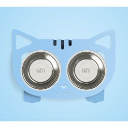Anti-falling Cat Dog Feeding Water Bowl (Option: Blue-Style2)