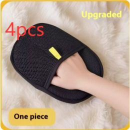 Pet Hair Remover Mitt Pet Hair Remover Gloves Deshedding Brush Glove For Dog Cat Rabbit With Long Short Curly Hair (Option: Hair Removal Gloves-4PCS)